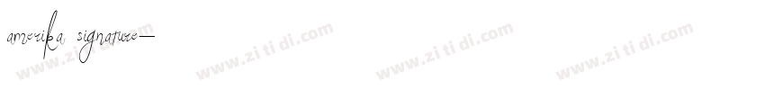 amerika signature字体转换